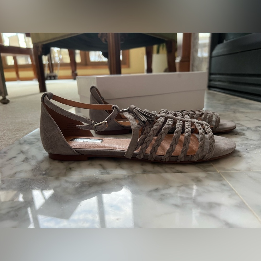 Beautiful leather suede sandals by Nordstrom’s Halogen brand